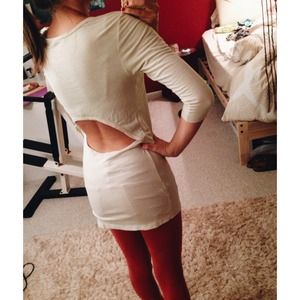 Open back tunic tee shirt