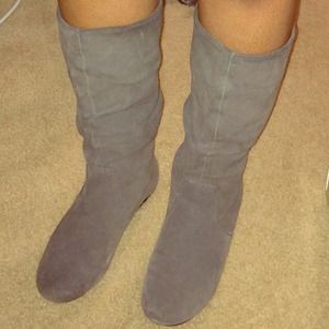 Gray Style & Co suede boots size 8