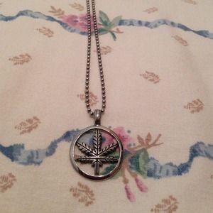Marijuana plant necklace