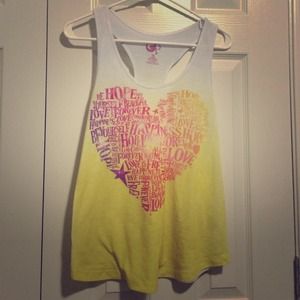 Yellow ombré racer back tank