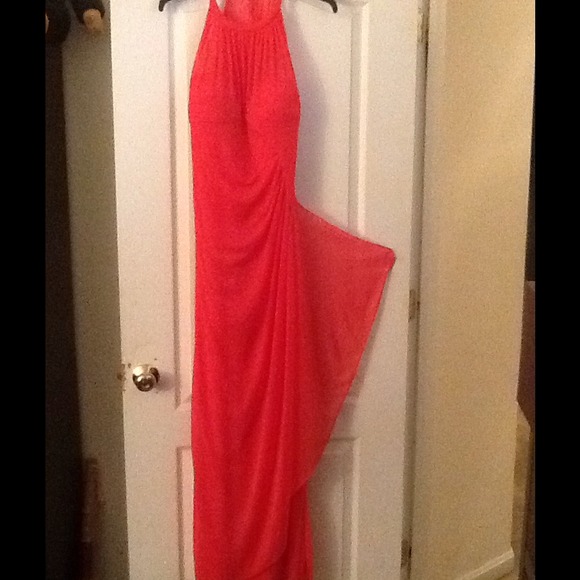 Punch colored gown - Picture 1 of 3