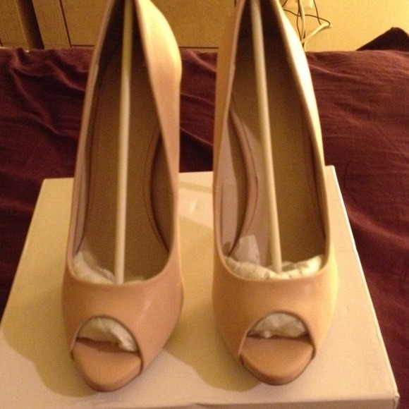 Asos Open toe nude pumps