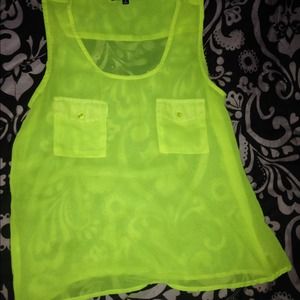 Sheer neon yellow shirt 😍😍😍