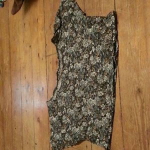 Dark blue floral crop top