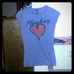 A play boy brand gray top