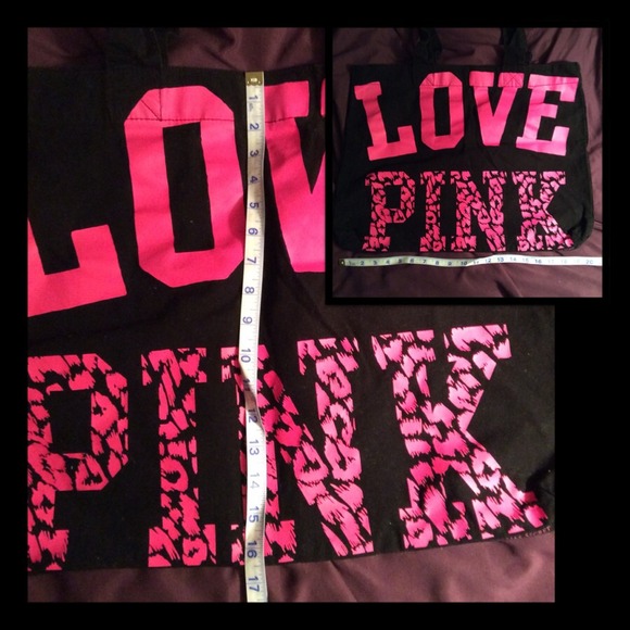 🚫SOLD🚫 VS PINK black and pink cheetah tote bag - Picture 3 of 3