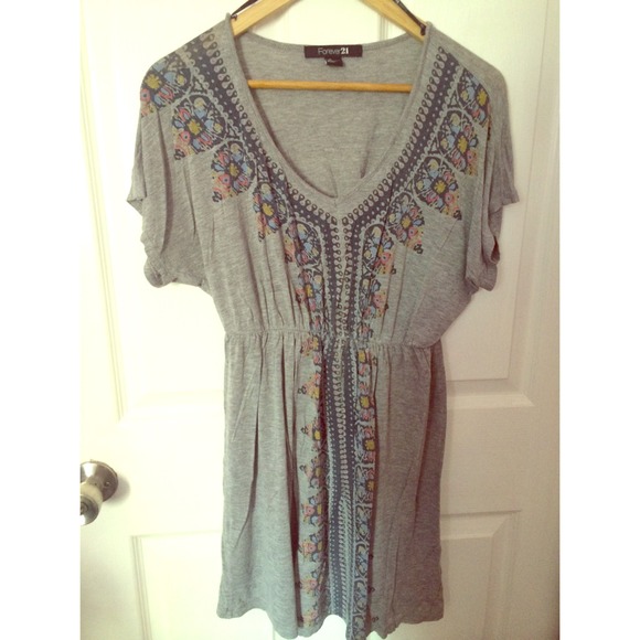 Forever 21 F21 Patterned Tunic Top Dress Sz Large