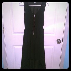 Shear black party dress