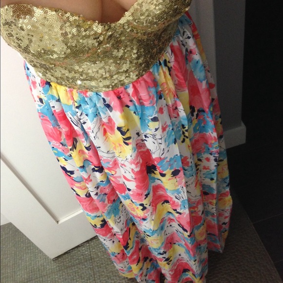 sequin floral long maxi dress