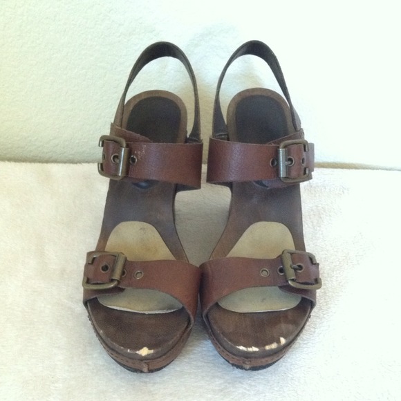 Dark Brown Platform Wedges