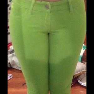 Green Abercrombie & Fitch jeans.
