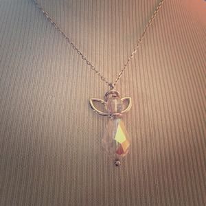Swarovski Clear Crystal Angel Necklace 🎉HP