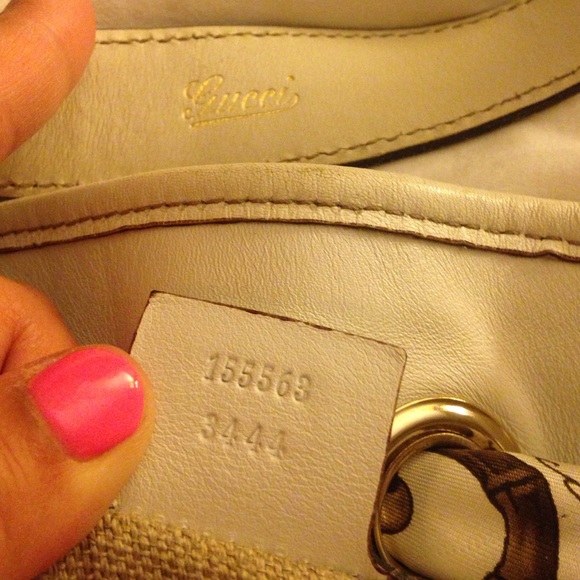 Auth. Gucci Positano all-leather white hobo bag - Picture 4 of 4