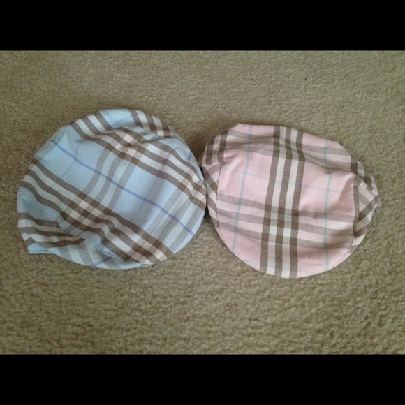 Authentic Burberry plaid hats