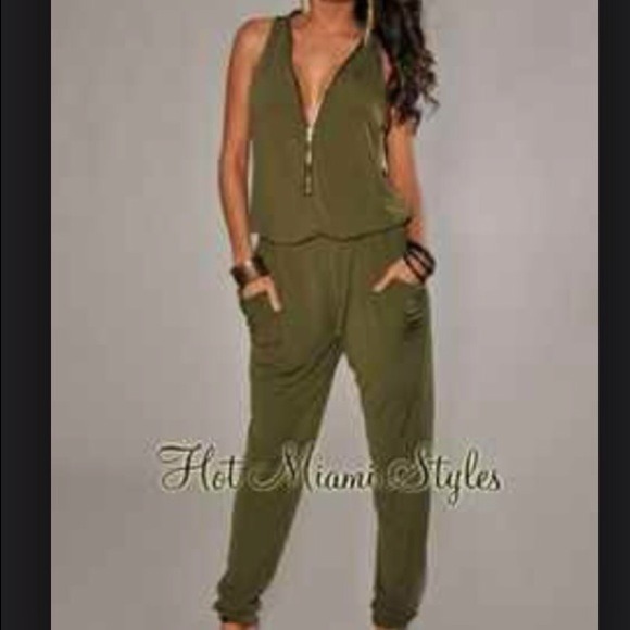 Olive green jumpsuit