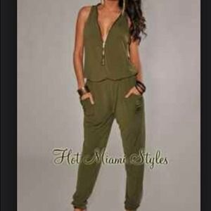 Olive green jumpsuit