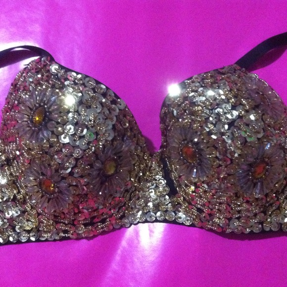 REDUCED !! Gold sequin bra !