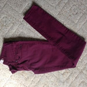 Size 0 Maroon Skinny Pants