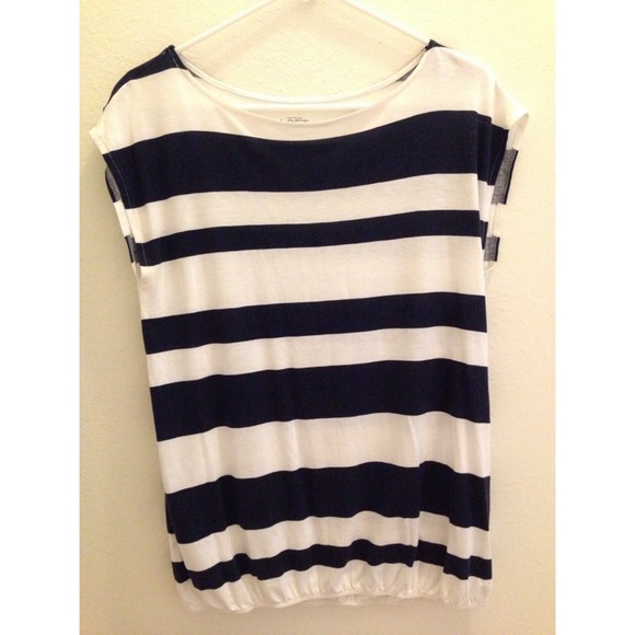 Navy blue and white stripe