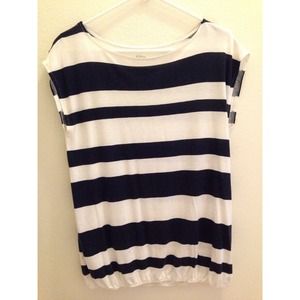 Navy blue and white stripe