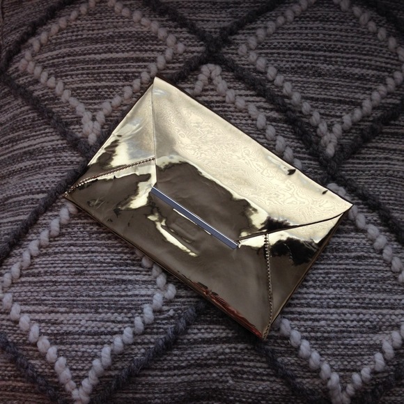 BCBG Gold Mirror Clutch