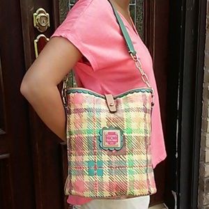 Authentic  Plaid Dooney & Bourke Bucket Handbag