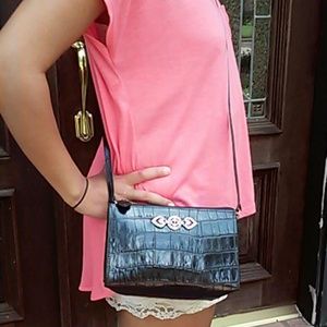 Authentic Black Brighton Crossbody Handbag