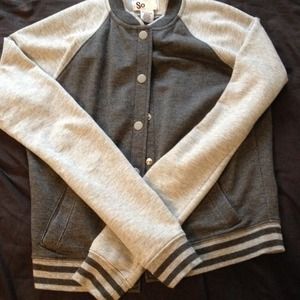 grey 'varsity' jacket