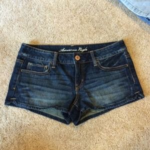American Eagle dark denim shorts