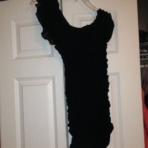 one shoulder black homecoming dress