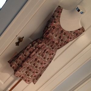 peacock pattern dress