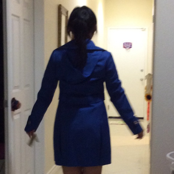 $0LD NWT Michael Kors Blue Rain coat Jackets - Picture 3 of 3