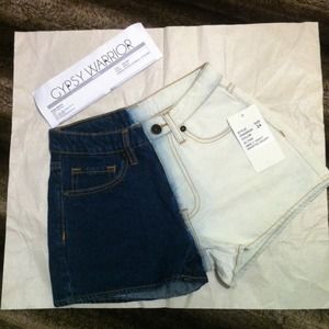 Gypsy Warrior "Austin Two-Tone Shorts(Highwaisted)