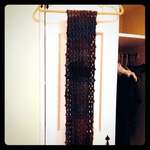Hand made knit scarf. Great autumn colors.