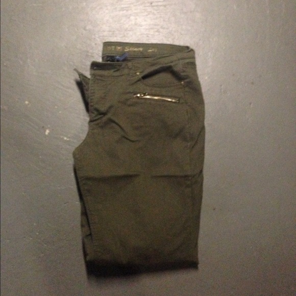 Denim - Size 16 green pants with good zipper!