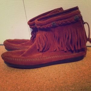 Moccasin ankle boots