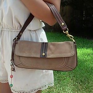 Authentic Tan Suede Fossil Handbag