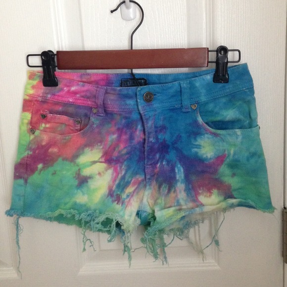 *Never worn* High Rise Tie Dye Shorts - Picture 1 of 2