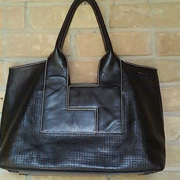 Authentic Black Italian Leather Lambertson TRUEX - Picture 2 of 4