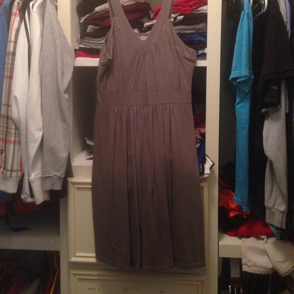 Grey V-neck Dress