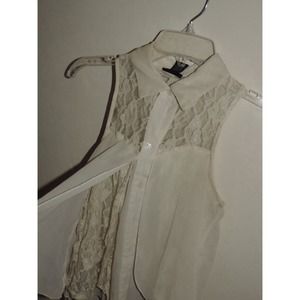 rue 21, buttoned up, lace blouse