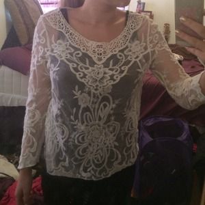 White lace tee