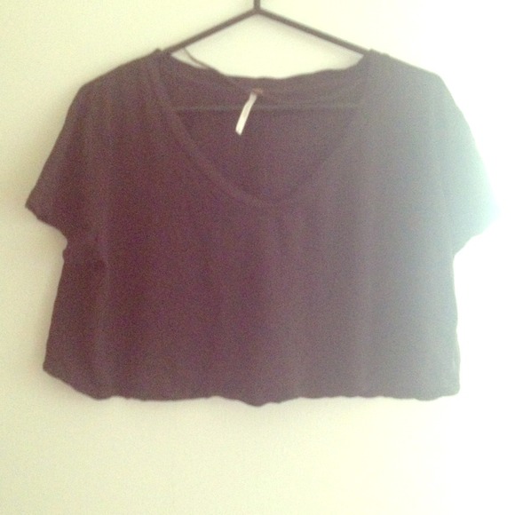 Black Free People Crop Top