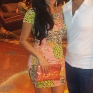 SOLD!! Pineapple print bodycon dress from Guess