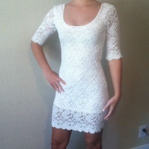 Cream Lace Dress