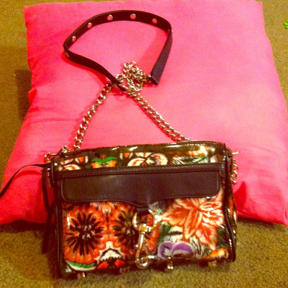 Mini MAC Flower-Print PVC Crossbody Bag - Picture 1 of 4
