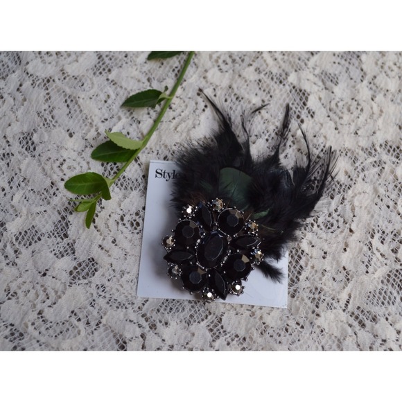 🎉HP🎉 Feather and Jewel Pin/Hair Clip