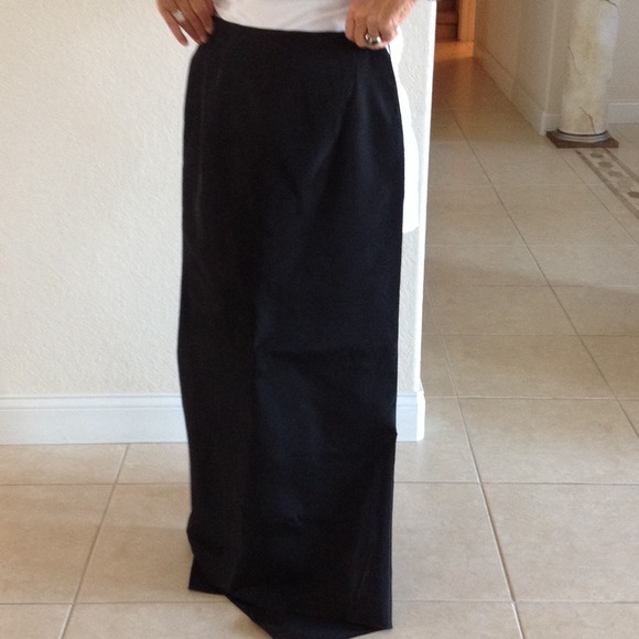 Satin long skirt