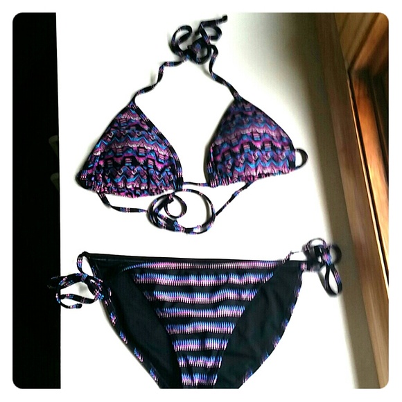 Tribal Print Triangle Bikini