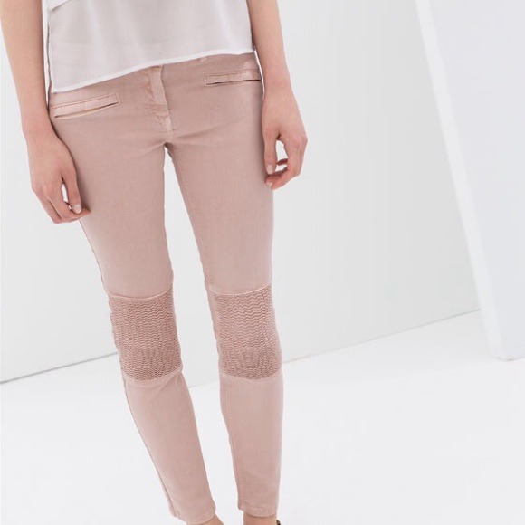 Zara. Pink biker trousers . - Picture 2 of 3